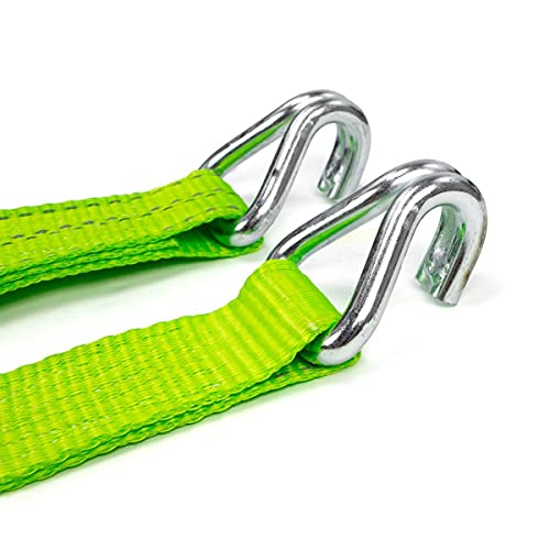 VULCAN Complete Axle Strap Tie Down Kit with Wire Hook Ratchet Straps