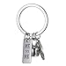 Gmai Fitness Gym Keyring with Quotes, Weight Plate, Dumbbell, and Kettlebell Exercise Bag Charm Pendant Keychain (ME VS ME)