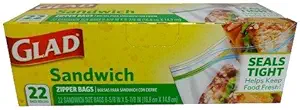 Glad Sandwich Zipper Bags (22 Bags in 1 Package)