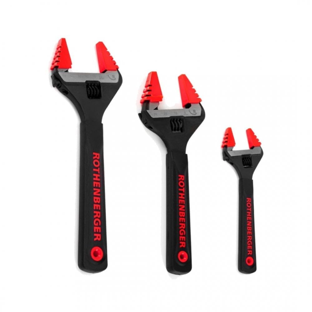 Rothenberger 19834 Wide Jaw Adjustable Set of 3 (6", 8" & 10")