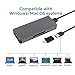 (Upgraded Version) Ezavan XQD SD Card Reader, 4-in-1 USB 3.0/Type-C Super Speed Multi-Card Reader for XQD, SD, TF, Compatible with Mac OS / Windows / Android