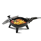 Elite Cuisine EFS-400 Maxi-Matic 7-Inch Non-Stick Electric Skillet with Glass Lid, Black (Kitchen)