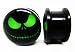 Pierced Republic The Nightmare Before Christmas Ear Plugs - Acrylic Screw-On - New - 8 Sizes - Green Jack Skellinton - Pair (00 Gauge (10mm))