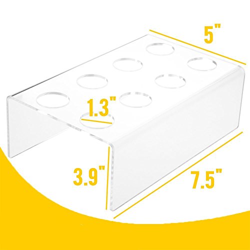 8 Holes Acrylic Mini Ice Cream Waffle Cones Stand Rack to Display Ice Cream Snow Cone Popcorn Candy French Fries Sweets Savory