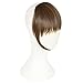 REECHO Fashion Full Length Synthetic 1 Piece Layered Clip in Hair Bangs Fringe Hairpieces Hair Extensions Color - Medium Warm Brown