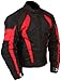 Milano Sport MJGAM03852X Gamma Motorcycle Jacket with Red Accent (Black, XX-Large)