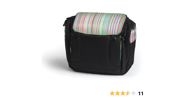 Hoppop 32130059 - Bolsa para pañales con cambiador y asiento para bebé,  diseño estampado de rayas (2 en 1), color marrón : Amazon.es: Bebé
