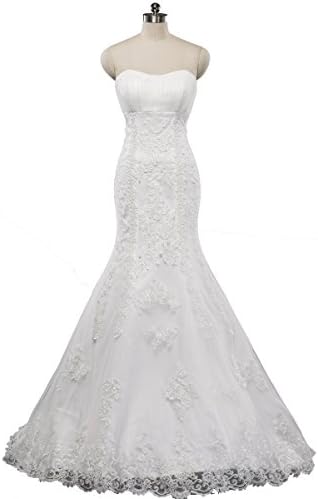 FNKS Sweetheart Lace Mermaid Wedding Dresses Birdal Gowns