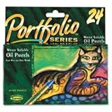 Portfolio Oil Pastels, Water Soluble, 24/CT, Assorted, Sold as 1 Box, 24 Each per Box