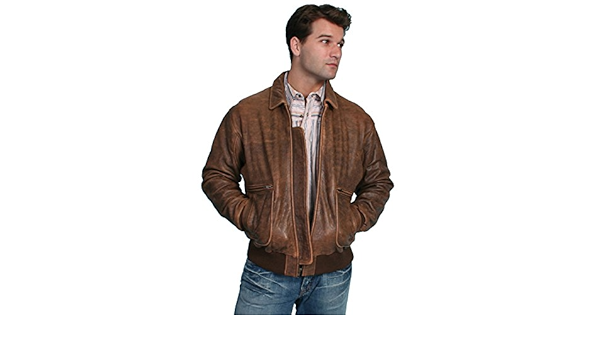 scully leather bomber jacket