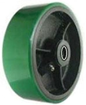 Superior 8" x 2" Polyurethane Wheel with 1/2" ID Green Hardwood Floor Safe (One)