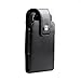 [Gorilla Clip] CASE123 MPS Classic TL Elite Genuine Leather Vertical Oversized Swivel Belt Clip Holster for Apple iPhone X for use Otterbox Commuter, Symmetry, and Other Rugged Cases - Black Cowhide