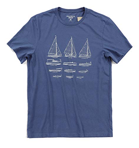 J.Crew Men's Sailboat Engineering Diagram Graphic Tee (Large)