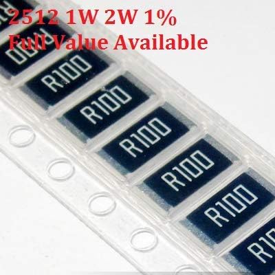 SAUJNN 50pcs 2512 2W R020 0.02R 20mR R025 0.025R 25mR R030 0.03R 30mR R040 0.04R 40mR R100 0.1R 100mR 1% ohm SMD Alloy Resistor