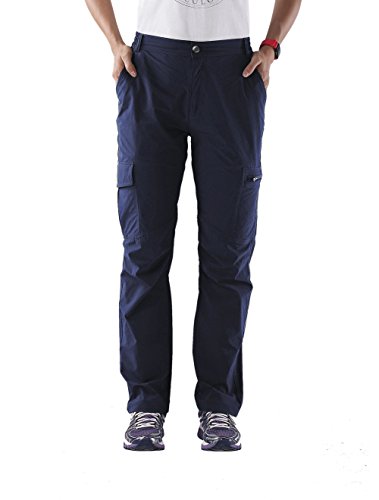 Nonwe Women's water-resistant Breathable Quick Drying Outdoor Trousers Blue Granite M/32 Inseam