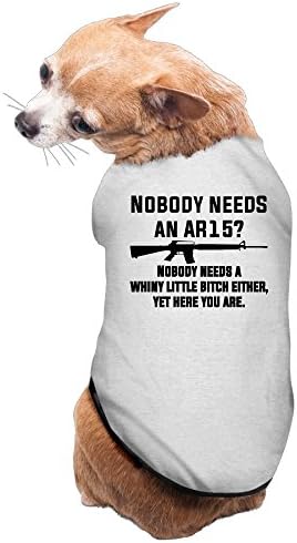 DOGGIE Nobody Needs An AR15 Dog Sweater Puppy Warm T-shirt Misc.