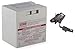 Gray 12V Power Wheels Battery + 12 Volt Gray Charger w/ Probe 00801-1480