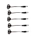 Haobase Pack of 12 2.1x5.5mm Male DC Power Plug to Faux Leather 9V Battery Button Connector Cable (T Type)