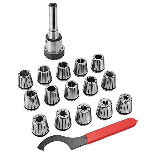 Belovedkai 15 Pcs Collet Set ER40 Collet Chuck R8 Shank 1/8" - 1" for CNC milling Lathe Tool Engraving Machine Accessories