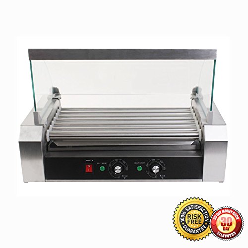 MTN Gearsmith New 18 Hot Dog Hotdog 7 Roller Grill Commercial Cooker Machine W/Cover