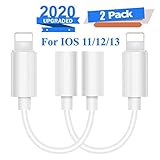 Lighting to 3.5 mm Headphone Adapter Earphone Earbuds Adapter Jack 2 Pack,Quick Linking,Compatible with Apple iPhone 11 Pro Max X/XS/Max/XR 7/8/8 Plus Plug and Play Microscope Lenses