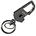 Idakey Metal Car Business Key Chain High-grade Multifunctional 2 Key Rings with LED Light and Bottle Opener for Men and Women Black