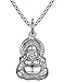 Aoiy Stainless Steel Small Buddha Pendant Necklace, Unisex, 21