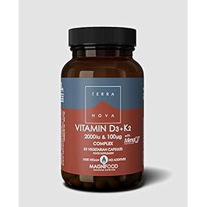 Terranova Vitamin D3 + K2 Complex – 2000iu & 100mcg – 50 Vegicaps