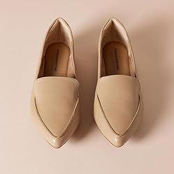 Amazon Essentials Women's Loafer Flat, Beige, 15