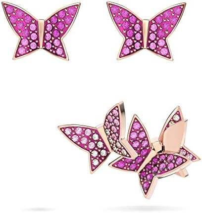 Amazon.com: Swarovski Lilia set (3), Butterfly, Pink, Rose-gold