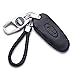 QZS Key Chain Fob Cover Shell Remote Case Bag Black for Ford Edge Escape Explorer Focus Lincoln MKS MKT MKX MKZ Keyless Entry Smart Remote 5 Buttons(Ford-4 Black)