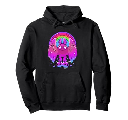 Pastel Gothic Rainbow Mothman Pullover Hoodie