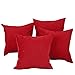 Deconovo Corduroy Pillow Case Cushion Cover with Invisible Zipper 18 x 18 Inch (Corduroy 18x18 Inch-4pcs, Red)