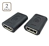 Poyiccot 2Pack DP to DP Coupler, DisplayPort (DP) Female to DisplayPort (DP) Female Coupler Convertor Extension Adapter Black (displayport Female to Female)