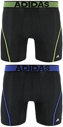 adidas Men's Sport performance climacool boxer brief (2 Pack), Blue, X-Large
