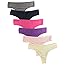 Nabtos Cotton Thongs Women's G string panties Sexy Intimate Lingerie underwear Pack 6 or 12 Multi Colors