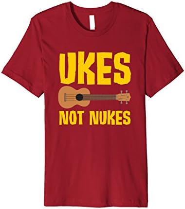 Men's Ukes Not Nukes T-Shirt Small Cranberry