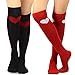 TeeHee Valentine's Day Women's Cotton Knee High Socks 2-Pair (Big Heart)