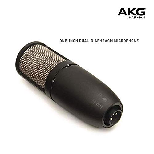 akg pro audio p420 micrófono de condensador de cápsula doble, negro 