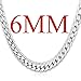 U7 Hip Hop Necklace Men Solid Links Party Jewelry 6MM Thick Platinum Plated Snake Curb Chain 28 Inch