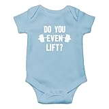 AW Fashions Do You Even Lift? Cute Novelty Funny Infant One-Piece Baby Bodysuit (6 Months, Light Blue)