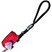 Phydeaux's Dog Poop Bag Holder, Premium Quality Pick-up Bag Zippered Pouch, Includes Carabiner Hook and 1 Roll of Pick-up Bags (Red)
