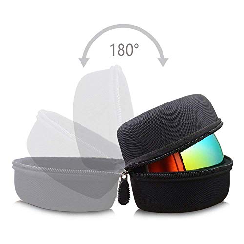 Hanperal Big Large Hard Sports Glasses Case, SKI Snowboard Snow Goggles Box, Sports Glasses Storage Holder