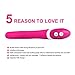 Premium Double Delight Wand Massager - Waterproof Medical Grade Silicone Clit Vibrator -9xSpeed&Pattern Multipurpose Noiseless Dildo - USB Rechargeable - Suitable For Women & Men By Viberance (Pink)