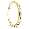 Orovi Bague pour femme en or jaune 18 carats (750) brillant 0,10 carats