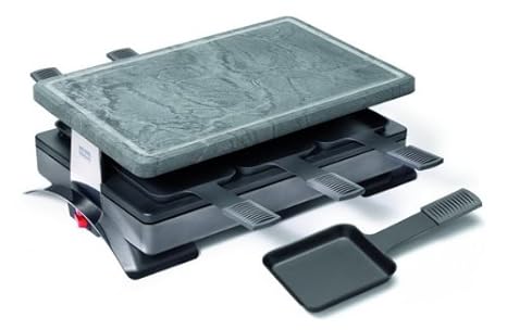 Stöckli Grill Pizza Party Hot Stone, Speckstein-Grillplatte, 6 Portionen, Pizzaofen, Racletteofen und Steingrill, 0027.02