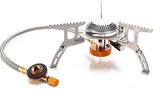 AUTO Folding Split Stove,Portable Outdoor Gas Furnace Cookware Collapsible For Cookout Picnic Backpacking Camping Hiking Fishing BBQ Burner