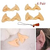 Kbraveo 4 Pair Latex Soft Elf Ear Fake Ears Ear Tips For Any Themed Party
