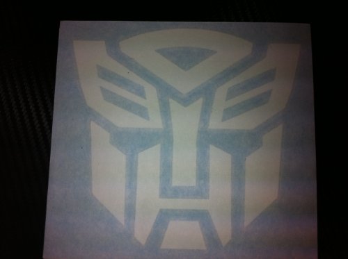 1 X Transformers Autobots Racing Decal Sticker (New) White Size 5''x4.7''
