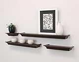 nexxt Classic Multi Length Shelves, Espresso, Set of 4